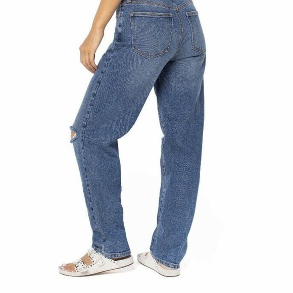 Celebrity Pink High-Rise Curvy Dad Denim Dark Wash Jeans 15/32 - Picture 4 of 5